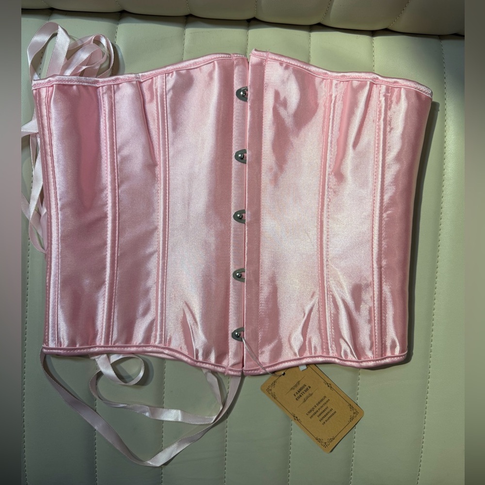 Pink Satin Corset